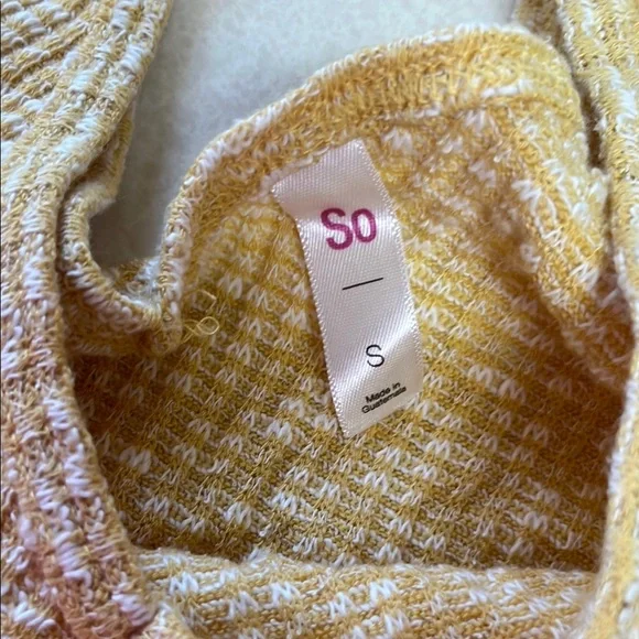 SO Orange Cream Ribbed Crop T-Shirt - Picture 2 of 3